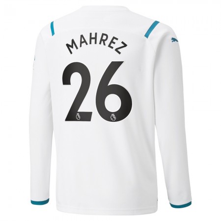 Camisetas Manchester City Riyad Mahrez 26 Segunda Equipacion 2021/2022 Manga Larga